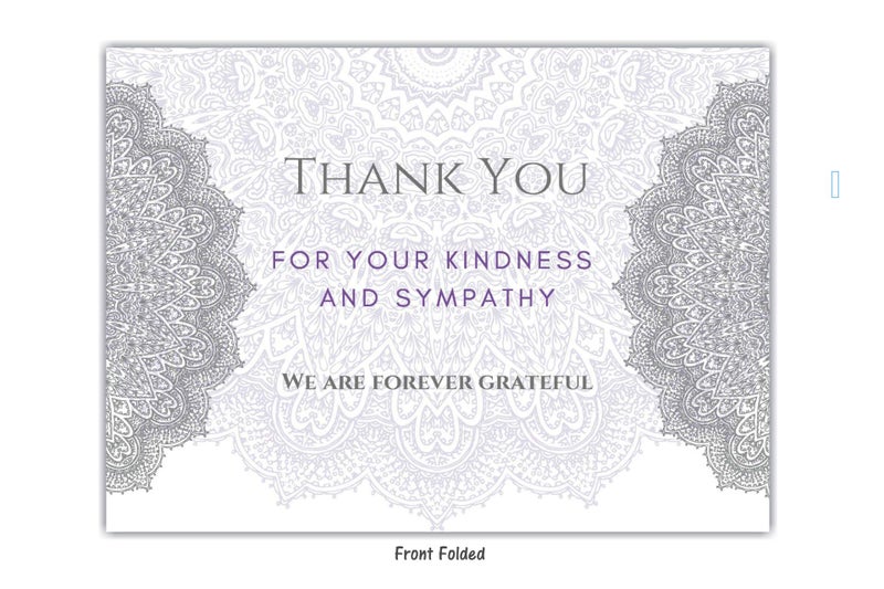 Elcer Celebration of life Funeral thank you cards with envelopes Sympathy memorial acknowledgement Thank you Cards - Image 3